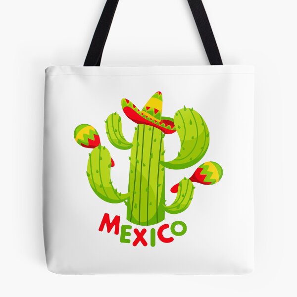 Item preview, Cactus in a sombrero with maracas, the inscription Mexico in cartoon style designed and sold by xiukab.