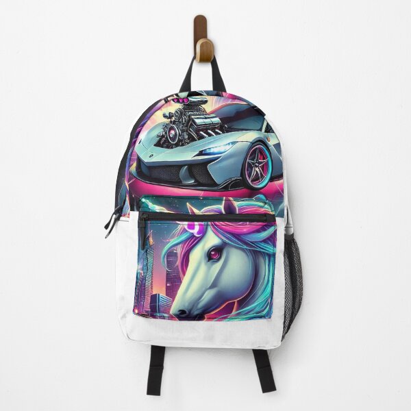 Item preview, Unicorn Head on a Sports Car – Fantasy Meets Futuristic designed and sold by AkilaCreations .