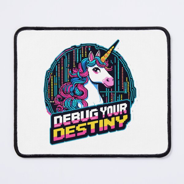 Item preview, Debug Your Destiny – Retro Code Unicorn designed and sold by zoughlal.