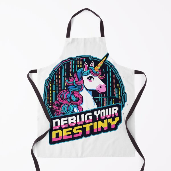 Item preview, Debug Your Destiny – Retro Code Unicorn designed and sold by zoughlal.