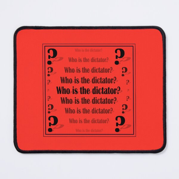 Item preview, Sign "Who is the dictator?" on a red background designed and sold by Cherevan.