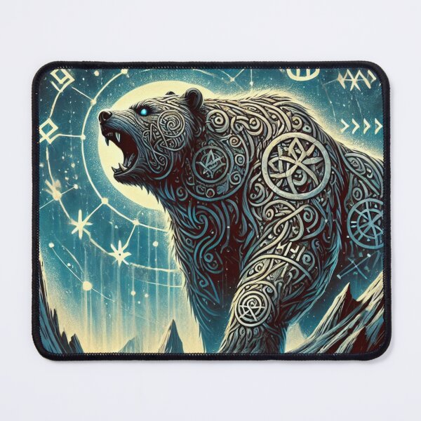 Item preview, Celestial Bear Guardian – Norse Mythology & Big Dipper Constellation Art designed and sold by Alaska Magick.