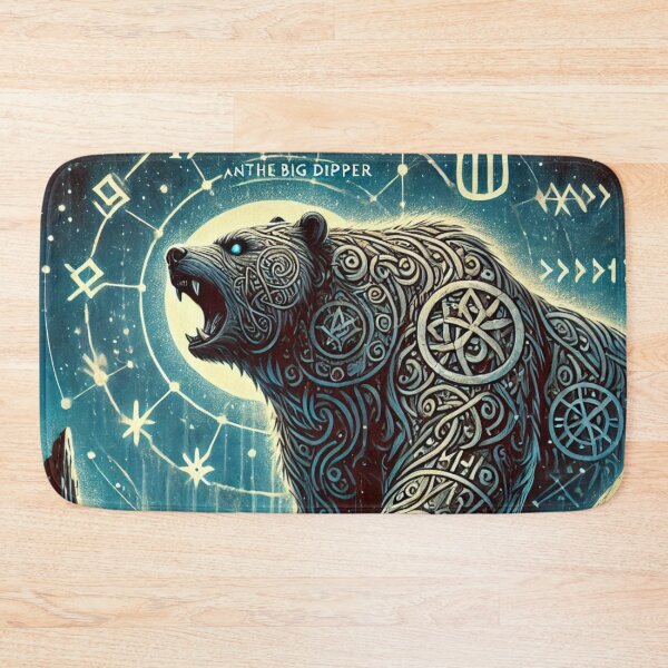 Item preview, Celestial Bear Guardian – Norse Mythology & Big Dipper Constellation Art designed and sold by Alaska Magick.
