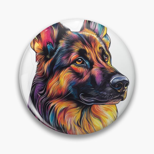 Item preview, Bueatiful German Shepherd Tattoo Sticker Colorful designed and sold by Media-DK.