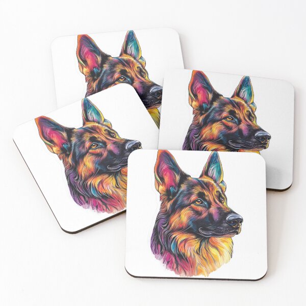 Item preview, Bueatiful German Shepherd Tattoo Sticker Colorful designed and sold by Media-DK.