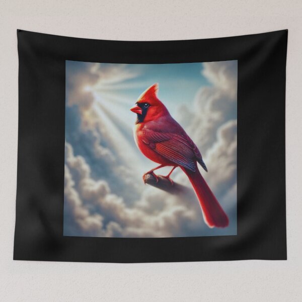 Item preview, Red Cardinal Bird Sign designed and sold by BackgroundND.