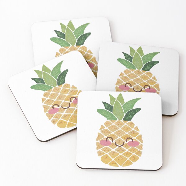 Item preview, Cute Smiling Pineapple – Fun Tropical Cartoon Design designed and sold by Darrwea.