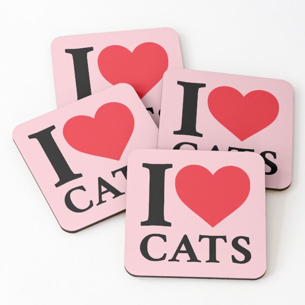 Item preview, I Love Cats - with Red Heart designed and sold by thelustrous.