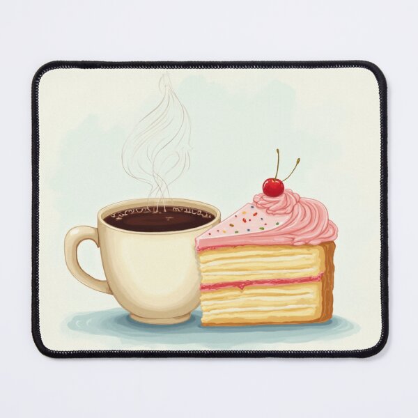Item preview, Coffee and Cake Delight - Sweet Treat Illustration designed and sold by CosyCush.