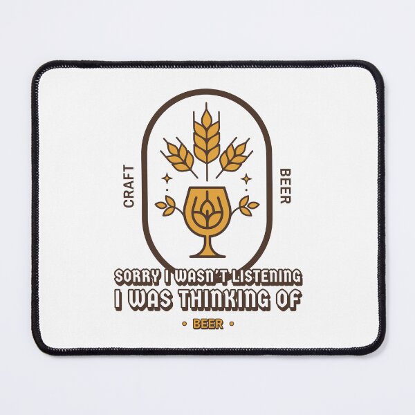 Item preview, Thinking About Craft Beer (Glass) designed and sold by Woodlawn Designs LLC.