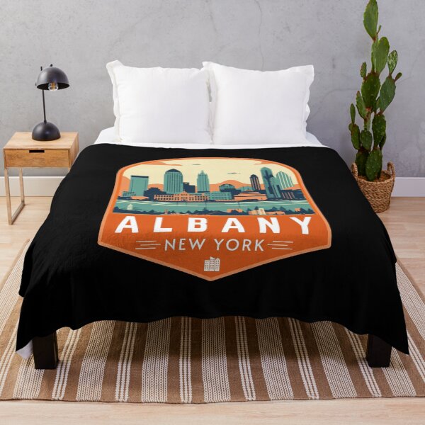 Item preview, Albany in New York, USA Retro Travel Art Landscape designed and sold by MaateoDesign.
