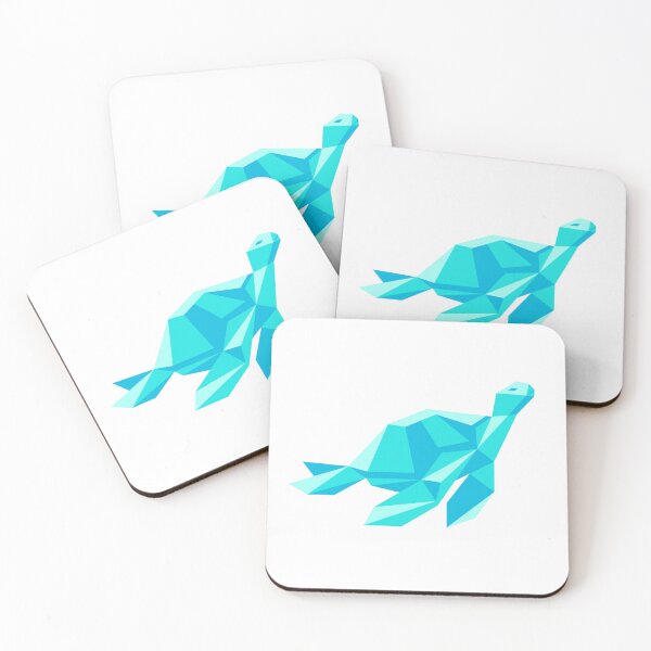 Item preview, Swimming turtle turquoise color in polygonal style designed and sold by xiukab.