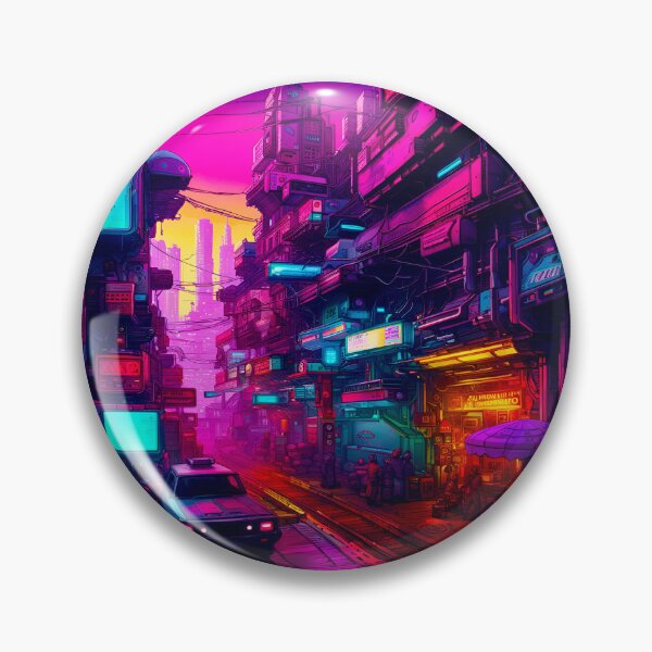 Item preview, Cyberpunk Inner City Street designed and sold by Ink Art Design.