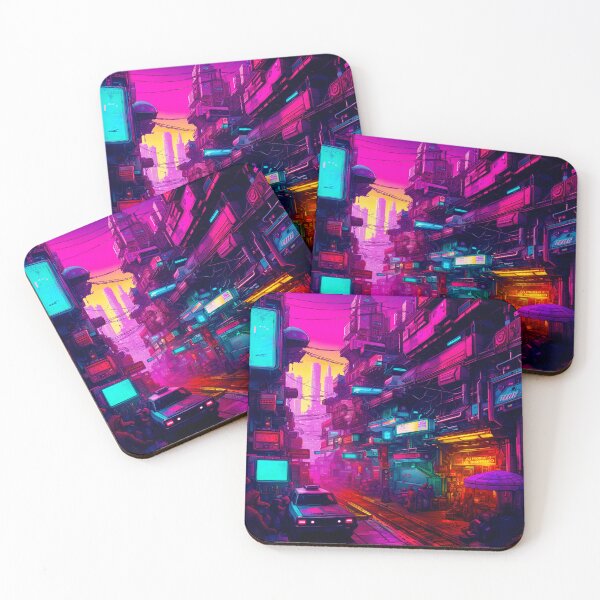Item preview, Cyberpunk Inner City Street designed and sold by Ink Art Design.