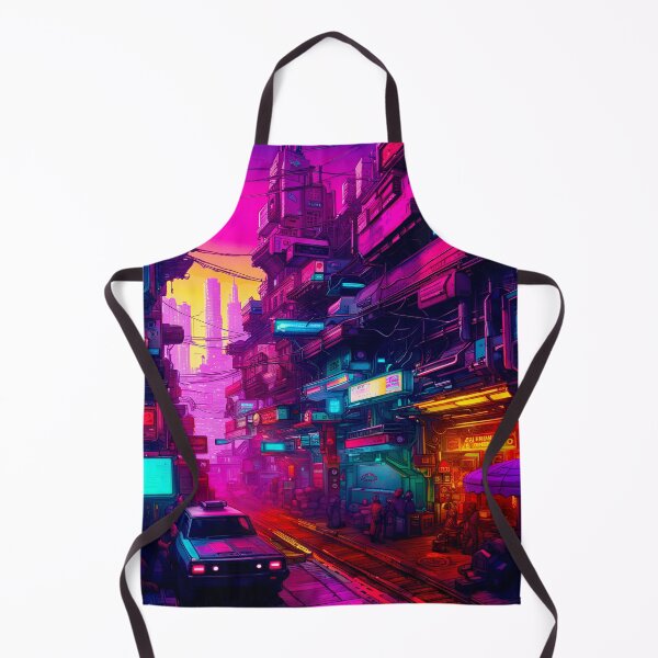 Item preview, Cyberpunk Inner City Street designed and sold by Ink Art Design.