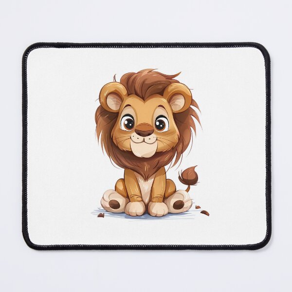 Item preview, Adorable Brown Cartoon Lion Illustration designed and sold by Kids Art 4U.