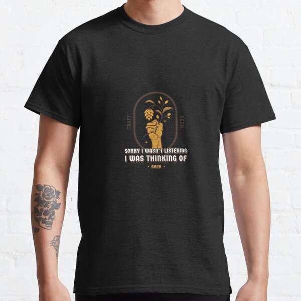 Item preview, Thinking About Craft Beer (Fist) designed and sold by Woodlawn Designs LLC.