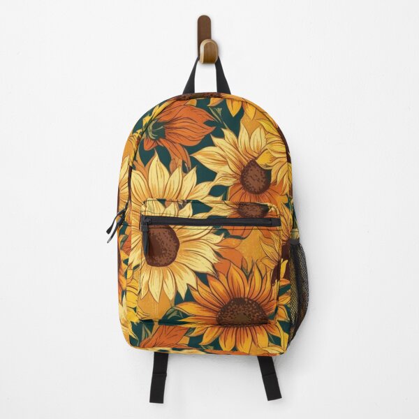 Vista previa del artículo con la obra «Patrón Floral - RETRO - Girasoles 3», diseñado y vendido por AlinaSCorner.