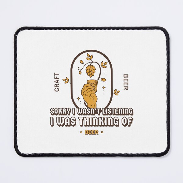 Item preview, Thinking About Craft Beer (Shot Glass) designed and sold by Woodlawn Designs LLC.