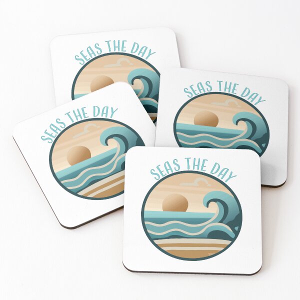 Item preview, Seas the Day - Motivational Beach Scene designed and sold by EMWorks-Ink.