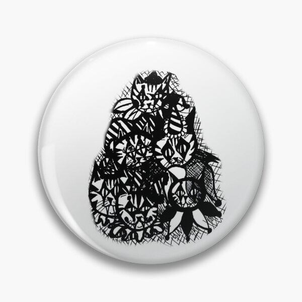 Item preview, Pyramid Of Carnival Circus Clown Cats Greyscale designed and sold by KayTurtless.