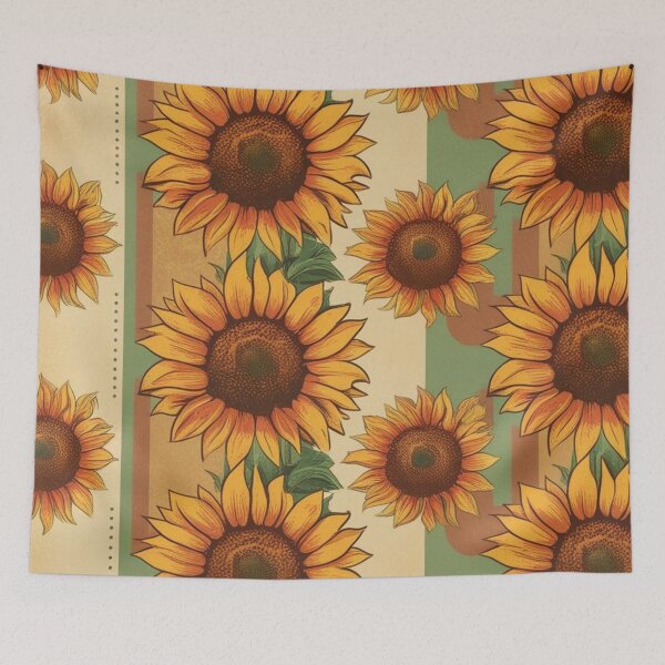 Item preview, Floral Pattern - RETRO - Sunflowers 4 designed and sold by AlinaSCorner.