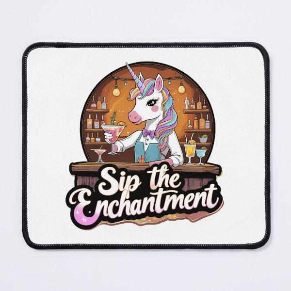 Item preview, Sip the Enchantment – Magical Bartender Unicorn designed and sold by zoughlal.