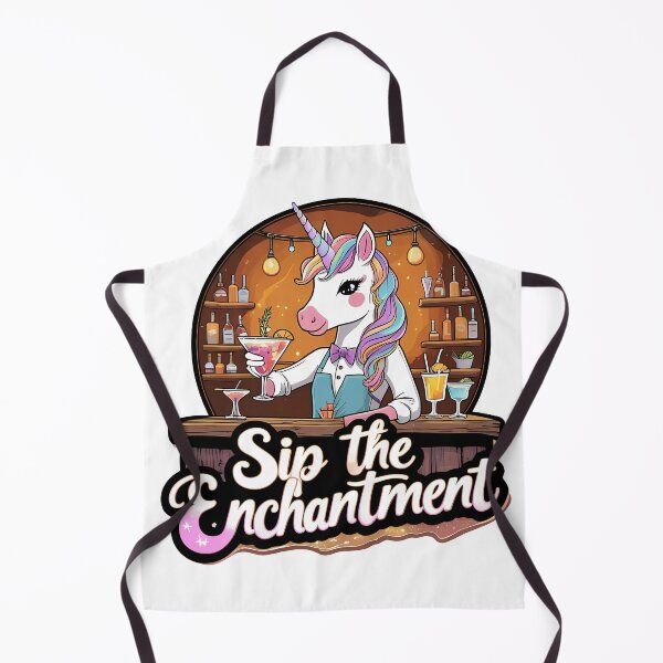 Item preview, Sip the Enchantment – Magical Bartender Unicorn designed and sold by zoughlal.
