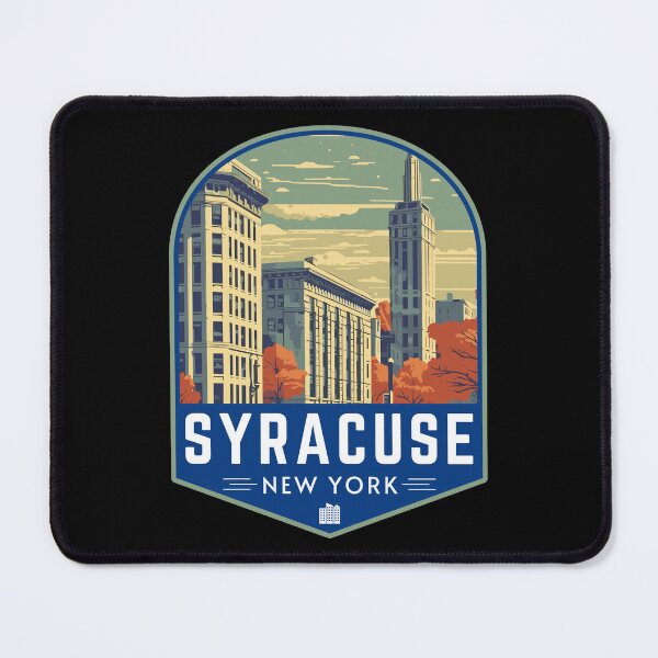 Item preview, Syracuse in New York, USA Retro Travel Art Landscape designed and sold by MaateoDesign.