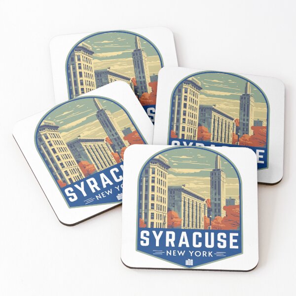 Item preview, Syracuse in New York, USA Retro Travel Art Landscape designed and sold by MaateoDesign.