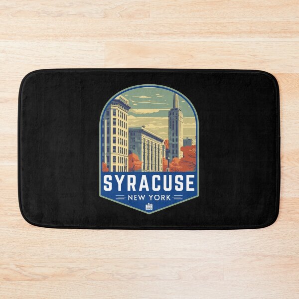 Item preview, Syracuse in New York, USA Retro Travel Art Landscape designed and sold by MaateoDesign.