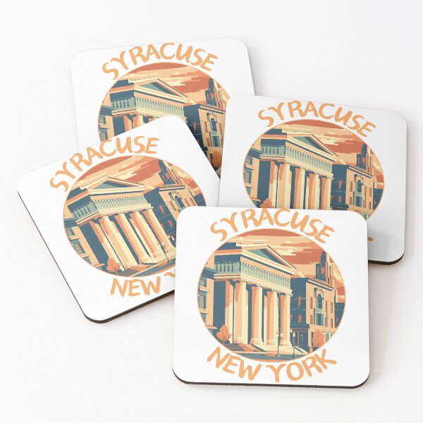 Item preview, Syracuse in New York, USA Retro Travel Art Emblem designed and sold by MaateoDesign.