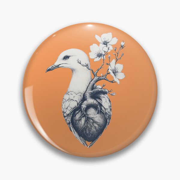 Item preview, Seagull, heart and flower designed and sold by Brendon987.