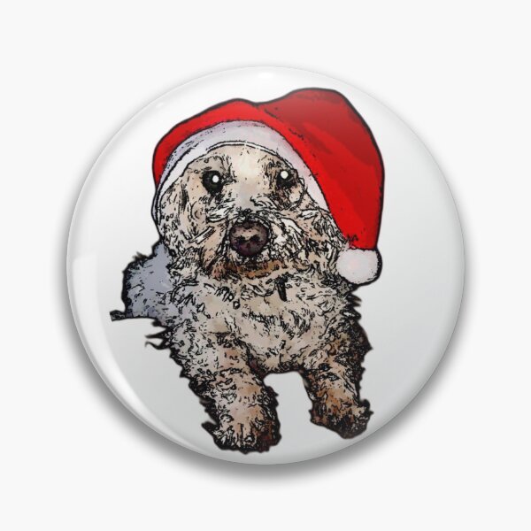 Item preview, Santa Hat Christmas Dog designed and sold by SarahKay Designs.