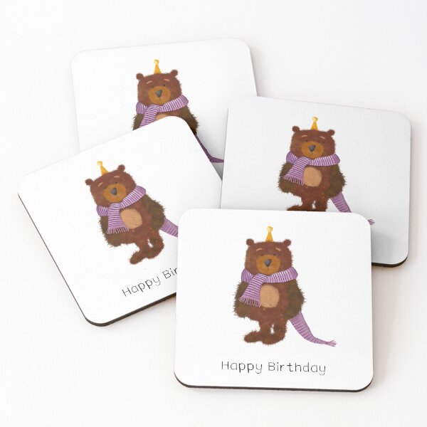 Item preview, Cozy Birthday Bear – Cute Party Animal Illustration designed and sold by Sannevanrossum.