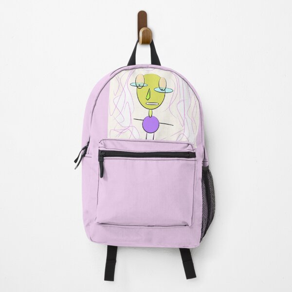 Item preview, Portrait of an animated character with a pink wriggly background designed and sold by Nnone.