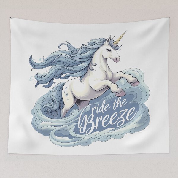 Item preview, Ride the Breeze – Wind Unicorn designed and sold by zoughlal.