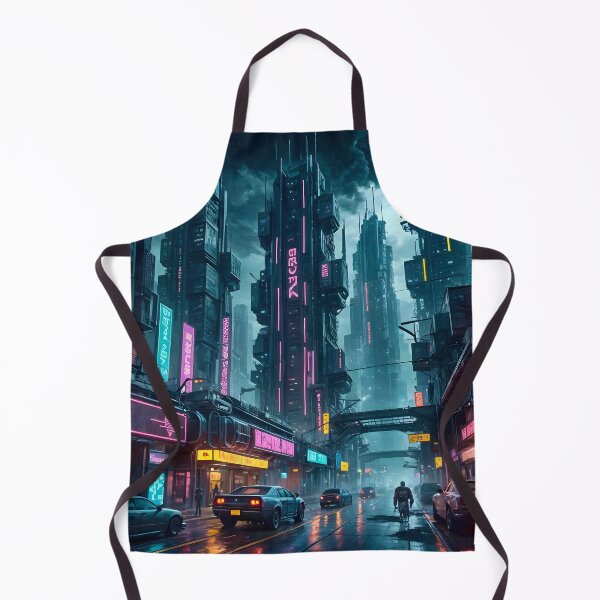 Item preview, Cyber City Life Enshrouded With Mega Towers designed and sold by Ink Art Design.