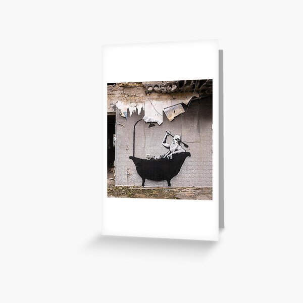 Item preview, Banksy – Old Man Taking a Bath (Ukraine) designed and sold by So Sorted Design.