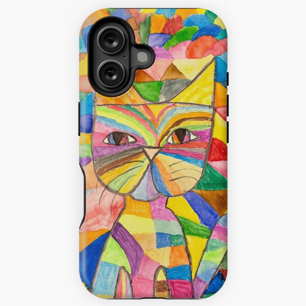 Vista previa del artículo con la obra «gato arcoiris», diseñado y vendido por kolozse.