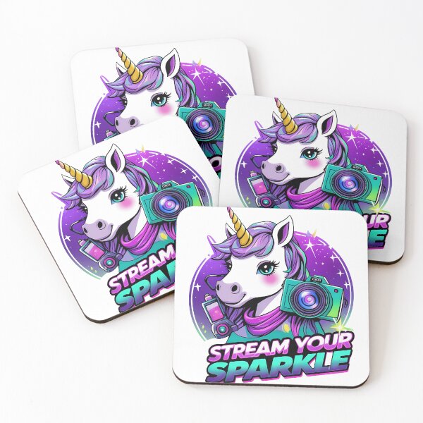 Item preview, Stream Your Sparkle – Unicorn Vlogger designed and sold by zoughlal.