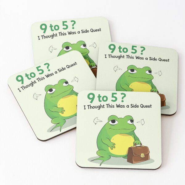 Item preview, 9 to 5? I Thought This Was a Side Quest – Corporate Work Meme designed and sold by CrownedCanvas.