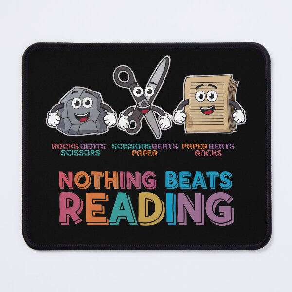 Item preview, Nothing Beats Reading Book Librarian Rock Paper Scissors designed and sold by InklingIris.