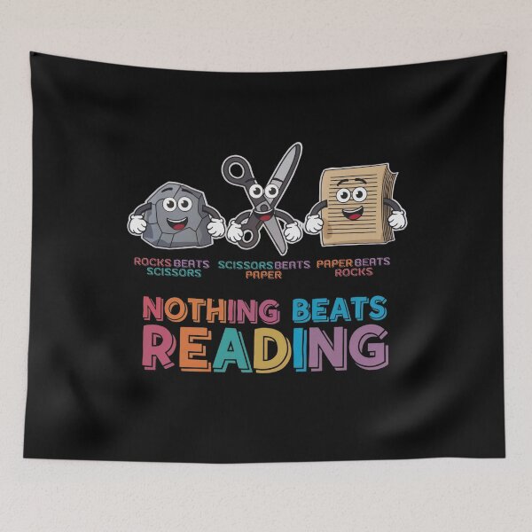 Item preview, Nothing Beats Reading Book Librarian Rock Paper Scissors designed and sold by InklingIris.
