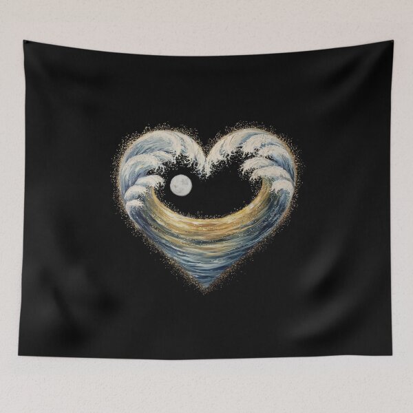 Item preview, heart sea and moon  designed and sold by jkrphoto.
