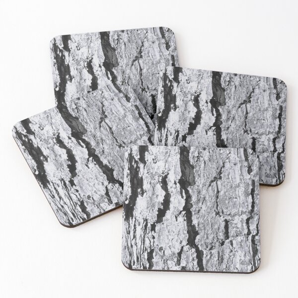 Item preview, Monochrome European Larch Tree Bark with Sharp Shadows designed and sold by Gaboro.