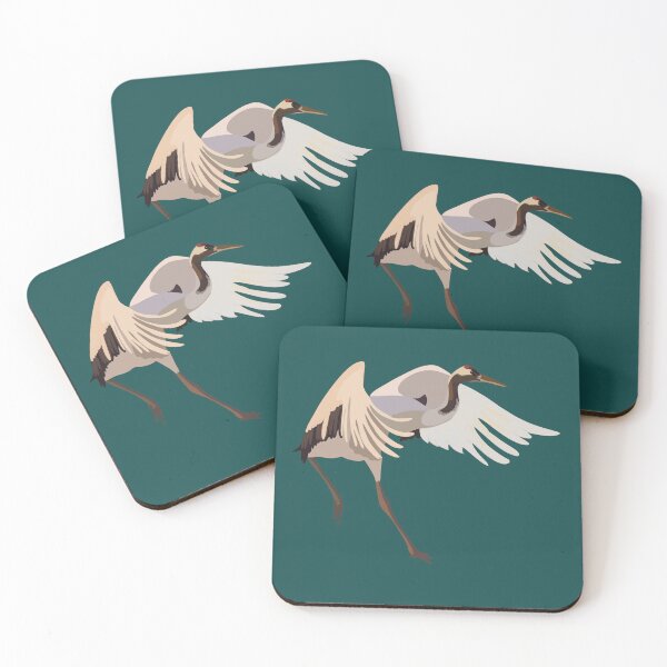 Item preview, R is for Red Crowned Crane,Red-Crowned Crane – Elegant Asian Wetland Bird Illustration designed and sold by PrettylittlepastelUk.