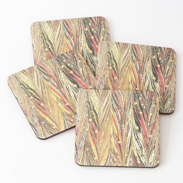Item preview, Spotted yellow feathered marbled pattern designed and sold by 2ndBloom.