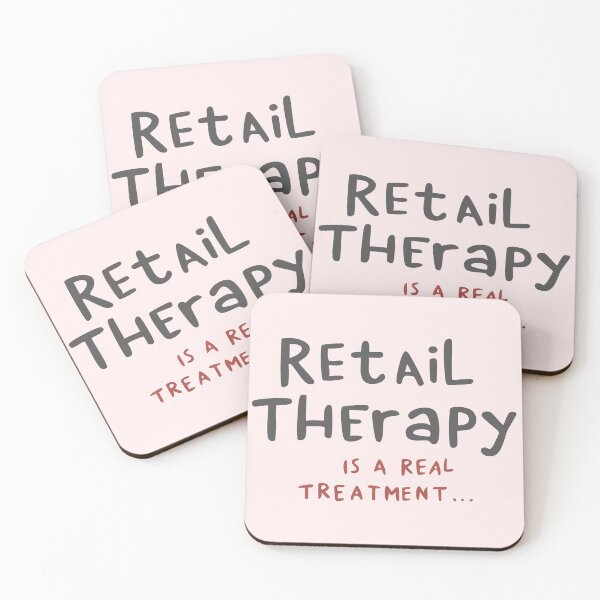 Item preview, Retail Therapy Funny Shopping Lover designed and sold by CrownedCanvas.