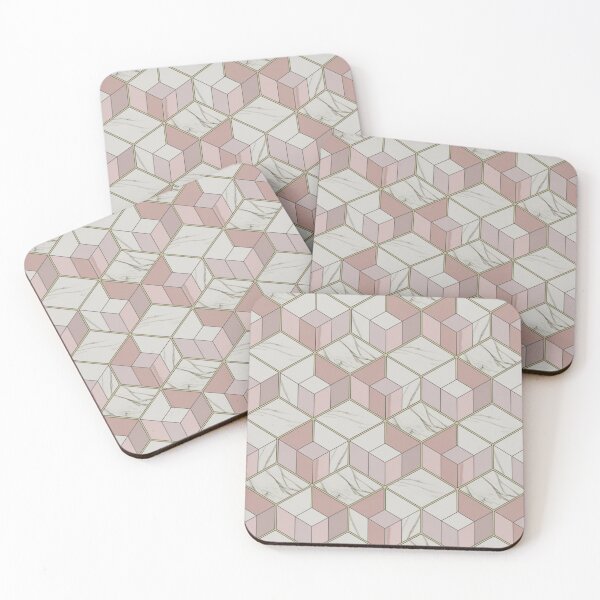 Item preview, White and Pink Marble Pattern designed and sold by ChainsArt.